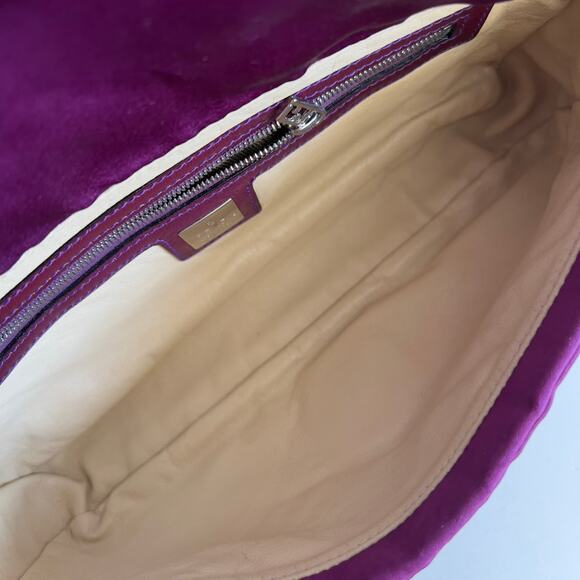 Vintage Fendi Purple Satin Baguette - Picture 6 of 9